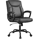 SONGMICS Sedia da Ufficio, Sedia da Scrivania per Computer, Poltrona Ergonomica, Schienale Oscillante, Altezza Regolabile, Br