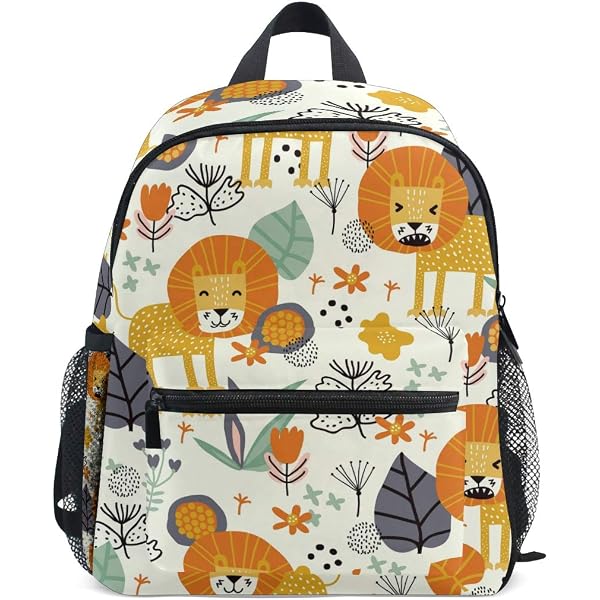 Kinderrucksack Mit Fisch-Motiv – Bunt (orange/rot/gelb), Für Kindergarten & Vorschule, Ca. 25 X 10 X 30 Cm