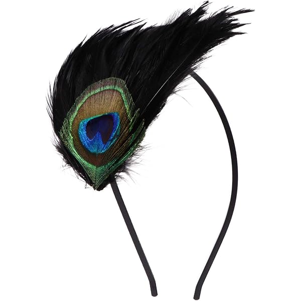 Pfauenfeder-Stirnband 1920er Jahre – Flapper-Kopfschmuck Mit Federn, Für Karneval, Mottoparty & Fotos