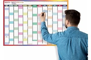 HLDI Agenda da parete 2025-2026, formato A1, grafico annuale, grande planner accademico, scuola, ufficio, lavoro