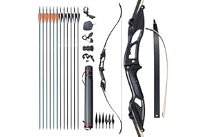 D&Q Arc Recourbé de Takedown et tir à l'arc Arc et Fleche Adulte Riser en Alliage D'aluminium Main Droite pour la Pratique de Chasse 30 35 40 45lbs