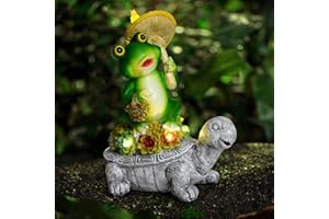 ‎JIAUFU JIAUFU Statuen, Solarbetriebene Schildkröte Statue, Garten Rasen Dekoration Schildkröte Statue, verwendet für Hof, Balkon, Hof Dekoration, Gartengeschenke, Geschenke für Frauen,Mütter,Großmütter
