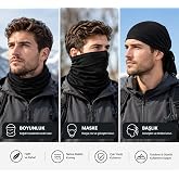 Siyah Boyunluk Bandana Buff Sa&ccedil; Bandı Maske Balaklava Toka