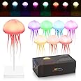 Mineup Jellyfish Lamp, RGB Gradient Jellyfish Bedside Lamp, 72 Color LED Jellyfish Atmosphere Light with 2 Modes and 9 Rotating Tentacles Voice Control for Home Office Decor [Energy Class A]