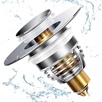 Edelstahl-Spülenabdeckung Mit Anti-Clogging-Filter – Geruchsbeständig, Inkl. Silikondichtung & Duschkappe