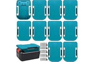 WYYFXY® 10 Stück Akkuhalter Kompatibel mit Makita&Bosch, 14,4V/18V Akku Halterung, Batteriehalter Halterung mit Schrauben Blau Wandhalterung Akkuhalter Kompatibel BL1860 1850 1840 1830 1820 1815N Akku