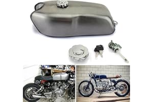 T | TARAZON TARAZON 9L Universal Cafe Racer Fuel Tank Petrol Tank Cap Fuel Tap for Honda for Suzuki for Kawasaki for YAMAHA RD50 RD350 RD400 for BMW R100 R