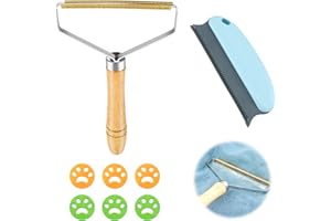 DGUSO Démêleur Poils Animaux Pack 2 et Anti Poil Machine à Laver 6 pièces Lot Démêleur Peluches Portable Poils Chats Brosse à Peluches Brosse à Vêtements pour Sweat Woven Coat, Tapis, Tricot, Poils Animaux
