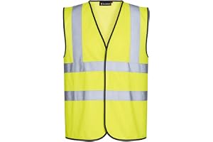 Blackrock gul/orange hivis-väst, västar, Hi-Vis jackor, hög synlighet, säkerhetsväst, reflekterande, hivisible PPE, Hi Viz, säkerhetsvästar, arbetskläder, arbete, cykling, män kvinnor