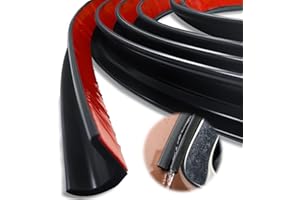 BOCGUY J Shape RV-Regenrinne, 2.5M Selbstklebende Rückseite, Dach-Regenumleitungsstreifen für Fahrzeug, LKW, Wohnmobil, Boot, Auto, Van, Tür, Wohnmobil