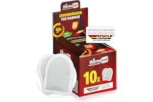 ‎THERMOPAD THERMOPAD Zehenwärmer – DAS ORIGINAL: Wärmepads für 9 Stunden Wärme I Sofort einsatzbereite Fußwärmer I Extra Warmer Fusswärmer – ideal für Outdoor-Aktivitäten & Ski-Schuhe I Fuss-Wärmekissen