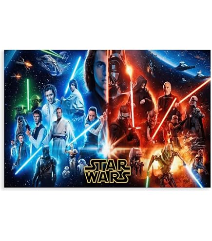 Tableau Toile Star Wars Vintage Rétro 50x70 Cm - NEUF Décoration Cinéma