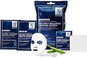 ‎NUTRIGLOW Nutriglow Advanced Organics De-Tan & Dullness Removal Bleach for Skin Brightening and Hair Lightening (6 in 1) - 20G, All Skin Type