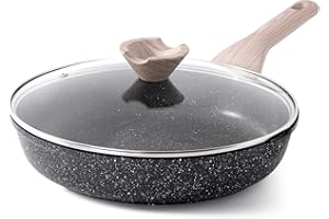 Kordisen Padella Antiaderente con Coperchio, Padella a Induzione da 28 cm, Sana e Atossica, Senza PFOA