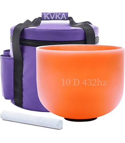 KVKA Lot De Bols Chantants En Cristal - 17,8 à 30,5 Cm - 432 Hz - Couleurs Arc-en-ciel - Chakra - Guérison Sonore - Pour Yoga, Méditation, Relaxation, Soulagement Du Stress