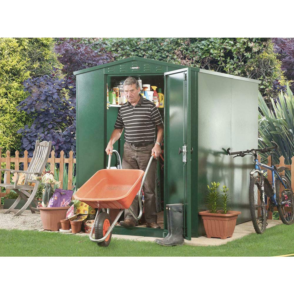 asgard 5x7 flexistore metal garden shed with 3 point