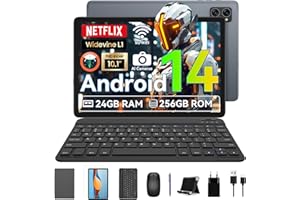 BESTTAB A20 Tablet 10 Pollici, Android 14 Tablet in Offerta, 24GB RAM + 256GB ROM (2TB TF), 5G WiFi, 1920x1200 FHD+IPS, Fotocamera 8 MP+5 MP, 5000 mAh, Tablet 2 in 1 con Tastiera,Penna,Mouse