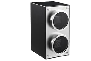 MOZSLY Remontoir Double pour Montres automatiques Boîte de remontage avec Moteur Silencieux 12 Modes de Rotation Réglage Peinture Piano Noir