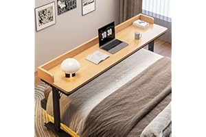 DSEWTEZXI Höhenverstellbar Schlafzimmer betttisch, modern laptoptisch mit Rollen, Standing Desk auf Rollen, Mobile computertisch auf Rollen, pflegebett beistelltisch, für Zuhause und das Büro.