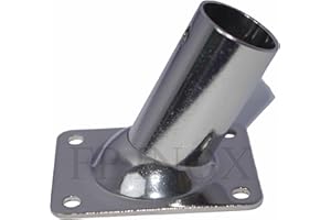 FP INOX Embase Platine INOX Rectangulaire pour Tube Diamètre extérieur de 22mm Angle 60° INOX A4-316 Bateau