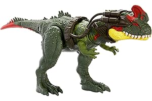 Mattel Jurassic World Dominion Gigantic Tracker Sinotyrannus Large Dinosaur Figure with Attack Motion & Tracking Gear, Toy Gift with Physical & Digital Play, HLP25