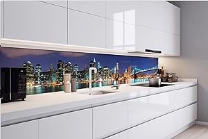 Dimex Küchenrückwand Folie Selbstklebend Manhattan 420 x 60 cm | Klebefolie - Dekofolie - Spritzschutz für Küche | Made in EU