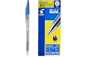 PILOT BP-S-F, Penna a sfera con puntale in metallo 0.7mm, Blu, Confezione da 12 pezzi