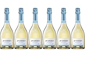 J.P. CHENET JP Chenet - Free Sparkling Chardonnay Vin blanc pétillant sans alcool - Sans arômes ajoutés, goût authentique - Origine : France (6 x 0.75 L)