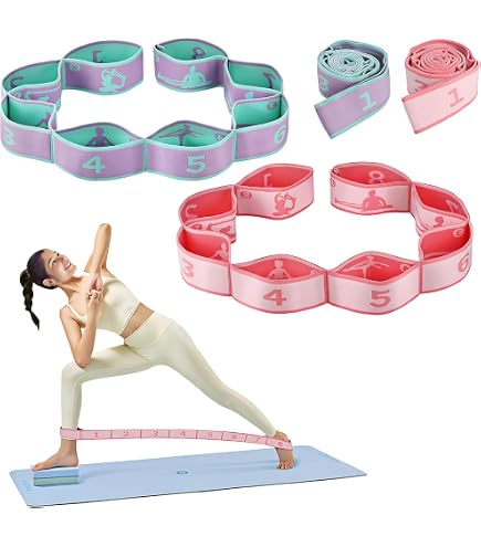 Set De 5 Bandes élastiques De Musculation PORTENTUM – Latex Naturel, Résistances Variées, Poignées Rembourrées, Sac De Rangement Inclus