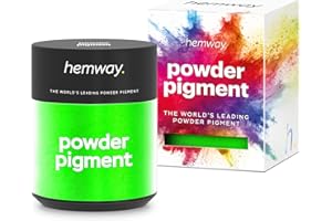Hemway Powder Pigment Pot 15g / 0.5oz - UV Fluorescent Neon Light Green Multi-Purpose Mica Cosmetic Safe Body Nails Arts Crafts Epoxy Resin Tumblers Wax Melts Halloween Makeup