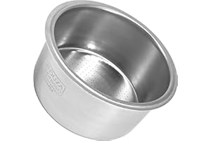 NEOUZA Filtro in acciaio inox 304 da 51 mm, cestello cieco per portafiltro senza fondo, compatibile con macchine da caffè Delonghi, Breville (2 tazze)