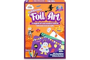ZMLM Kit Lavoretti Creativi per Bambini, Attività di Artigianato Artistico in Foil Dinosauri e Animali Divertenti Attività Creativa Fai Da Te per Bambini e Ragazze di Età Compresa Tra (Halloween)