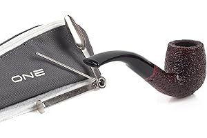 Pipa Savinelli One Starter Kit finissaggio rusticato in legno di radica, foro 9mm, Modello 601, completo di astuccio, scovolini, curapipe e filtri in carbone attivo