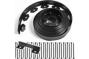 XSLTKBY 2 inch Tall Landscape Edging No Dig 33FT Garden Edging with 30 Spikes, Landscape Edging Border for Landscaping, Lawn, Flower Beds, Grass, Yard (2inch 33ft)