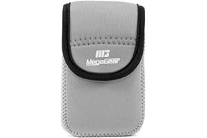 MegaGear Ultralekkie neoprenowe etui na aparat MG705 kompatybilne z Panasonic Lumix DC-TZ95, DC-TZ90, DMC-TZ80 - szare