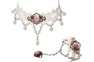 MILAKOO Dentelle Velours Ras du Cou Collier pour Femmes