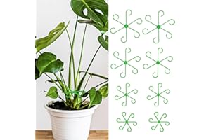 Tyqour 8 sztuk wsporników na rośliny, uchwyt na byliny, spinacze do roślin, wielokrotnego użytku, pierścień do monstery, kwiatów, hortensji, róż, pomidorów