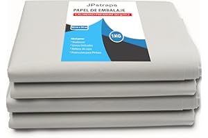 JPstraps – Papel de Embalaje Para Mudanza Hojas Gruesas 80 g/m2 de 60x50cm para Proteger y Envolver Objetos en Transportes, Rellenar, Acolchar (1 Kg / 60cm x 50cm)