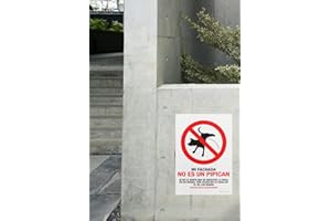 akrocard - Cartel Resistente PVC - mi fachada NO ES UN PIPICAN - Señaletica de prohibicion - Ideal para Colgar y Advertir al transeúnte