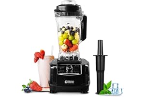 Kitchen in the box Frullatore Professionale, 1500W 2L Senza BPA Frullatore Elettrico, Regolazione Velocità, Frulla Ghiaccio, Smoothie e Frappè (Nero)