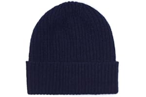 OXFORDS CASHMERE 100% kaszmirowa czapka zimowa marki Lona Scott, uniseks, wyprodukowana w Szkocji, granatowy, rozmiar uniwersalny