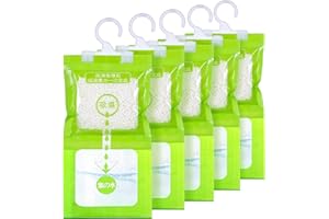 Rawhui 5 Pièces 120g Déshumidificateurs d'armoire Absorbeur D'humidité Sac Deshumidificateur d Air Anti Moisissure Anti-Humidité Résistant à L'humidité pour Cave, Armoire, Voiture