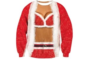 Goodstoworld Unisex 3D świąteczne swetry nowość Boże Narodzenie zwierzę elf nadruk bluza koszulka z długim rękawem S-XXL