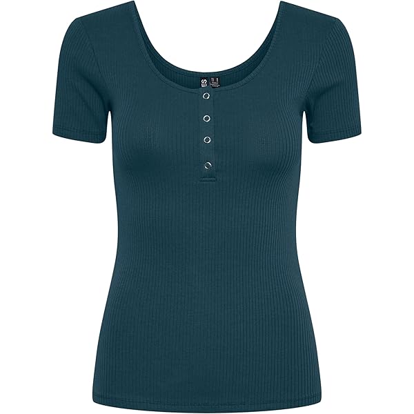 PIECES jersey top PCMADISON wit