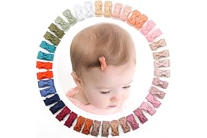 JOYOYO 40 Pcs Baby Hair Clips Mini Snap Clips Pastel Colors Hair Bows for Baby Girls Non-slip Safe Clips, Small Size 1.1 Inch Especially Fit for Newborn Baby Fine Hair