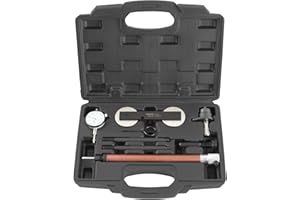 TECPO Motor Einstellwerkzeug Satz VAG 1.2 1.4 1.6 FSI TSI TFSI geeignet für Audi, VW, Seat, Skoda Nockenwellen-Kurbelwellen-Arretierung, inkl. Messuhr, OEM T10171 T10340 T10414, Steuerkettenwechsel