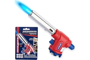 DISPAU presenta Soplete SM de cocina de gas, 1300°, lámpara de soldadura, antorcha multifunción, encendido rápido y seguro para cartucho de gas butano, ideal, pandeo (CABEZAL SOPLETE SM)