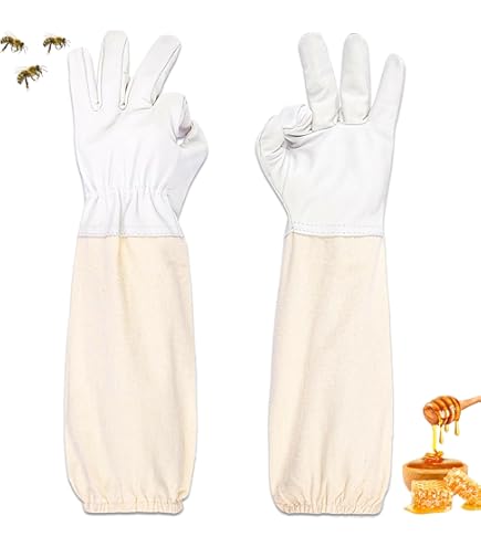 Guanti Apicoltura Regine Guanti Da Apicoltura Regine In Pelle Di Capra - Maniche Lunghe, Protezione Punture Api, Unisex Guanti Apicoltura Unisex - Foto 3