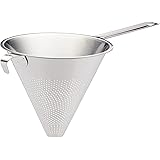KitchenCraft KCCONSTRAIN7 Chinois Conical Strainer with Large Holes, Stainless Steel, 17.5 cm