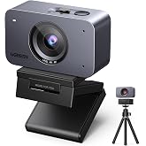 UGREEN FineCam 4K Webcam 30FPS Camera USB A C Focus Auto Tripod Metallic | Dual Microphone Anti Noise Face AE Horizontal Vert